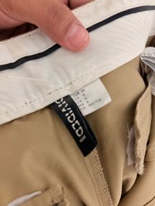 H&amp;M Khaki Straight Leg Trousers