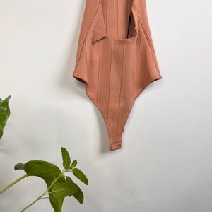 Ribbed Halter Bodysuit
