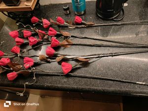 Artificial Red Flower Stems