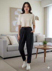 Stylish Black Casual Pants only brand