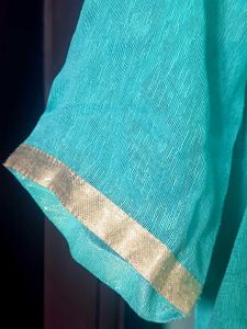 Teal &amp; Silver Trim Tunic