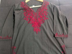 Embroidered Brown Kurti