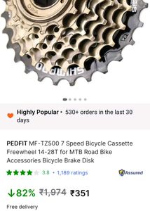 Suncross Gear Cycle Freewheel 7 Speed