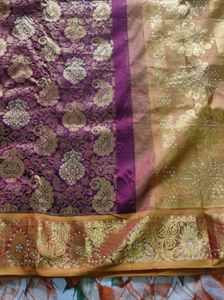 Maroon Bridal Silk Saree