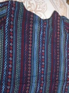 navy blue kurti with digital print