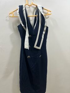 Chic Navy &amp; White Dress