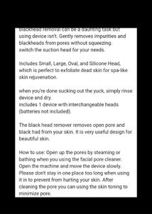 Derma Suction/Pore Cleaning Device