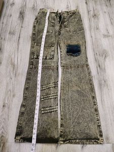 Sc8734 Sabrin Cargo Bootcut Jeans Waist 26