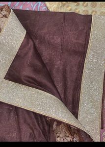 Elegant Brown Floral Saree