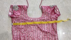 🪨 Party Wear Stone Work Pink Kurta