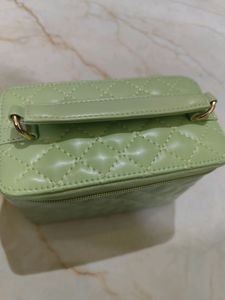 Mac Quilted Vanity Bag - Mint Green..