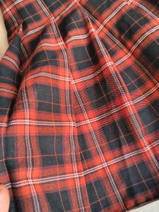 Red Plaid Mini Skirt