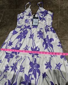 Floral Print Tiered Midi Dress