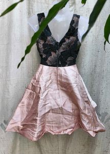 I. Lace &amp; Satin Party Dress