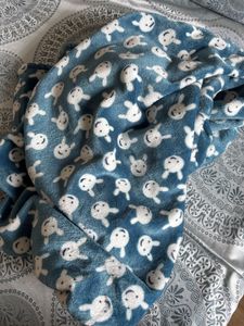 Cute Bunny Print Kids Blanket