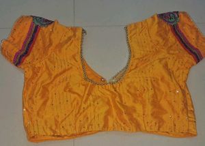 Mustard elegant saree