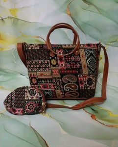 Patchwork Tote Bag with Coin Purse
