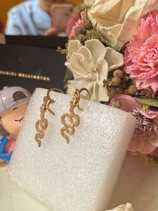 Gold Snake Earrings