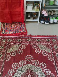 Red Floral Mat