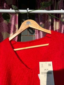 Red Knitted Vest Top