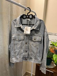 Denim Jacket with Smiley Details