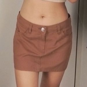 H&M Brown Mini Skirt