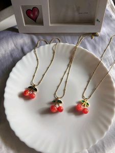Cute Cherry Pendant Necklace..