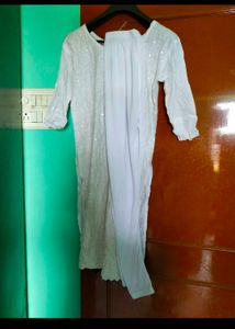 New White Kurti &amp; Leggings