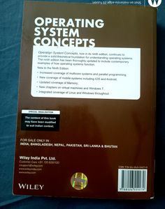 Operating System Concepts By Wiley  india pvt. Ltd