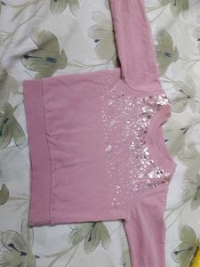 Cute Pink Sequin Top