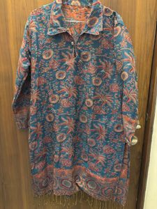 Patterned Blue Tunic Dress