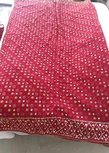Festive Maroon Saree