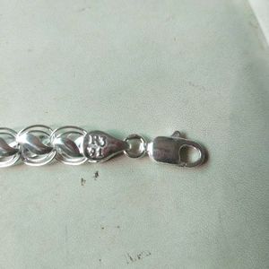 Pure Silver R3-91 Double Link Chain Bracelet