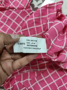 Girls Pink Checkered Top