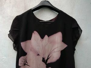 New With Tag Half Floral Long Top
