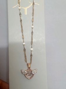 Diamond Heart With Wings Pendant ✨💌