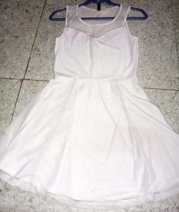 H&amp;M White Skater Dress
