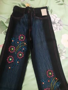 Embroidered New Bootcut Jeans