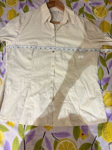 Beautiful Cream Button-Up Shirt
