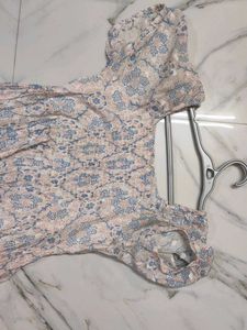 Bombay paisley print white dress