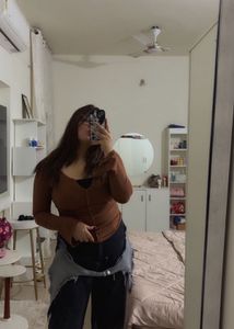 Brown Long Sleeve Top