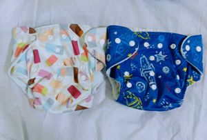 Cloth Diapers (Set of 2)&amp;1 extra leak proof diaper