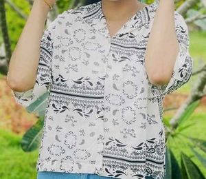 Patterned Button-Up Top