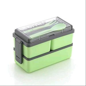 Two-Tier Lunch Box with Utensils pack of 1