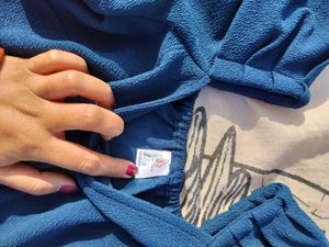 Blue Puff Sleeve Top