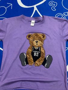 Cute Tshirt With Teddy Print