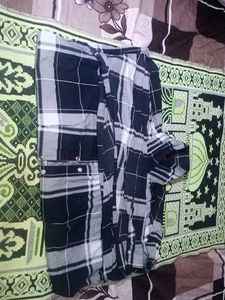 Black and White Chek Multicular Man Shirt
