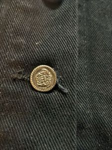 Vintage Black Denim Mini Skirt