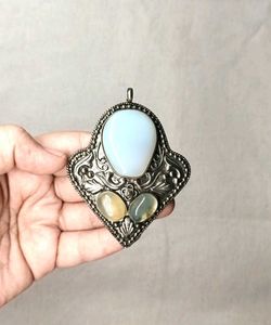 Vintage Gemstone Boho Pendant