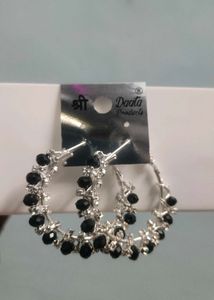 Beautiful Sliver Black Earrings